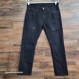 Levi's Jeans 30x32 Measures 32x32 Relaxed Straight 559 Black Stretch Denim